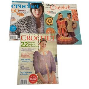 McCall's Interweave Crochet Magazine Lot Patterns Retro Boho DIY